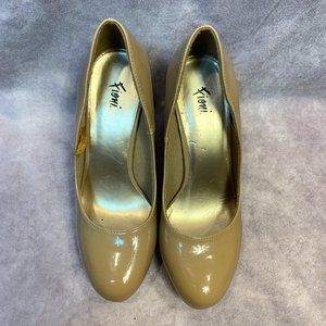 Fioni Patent Leather Look Platform Pumps